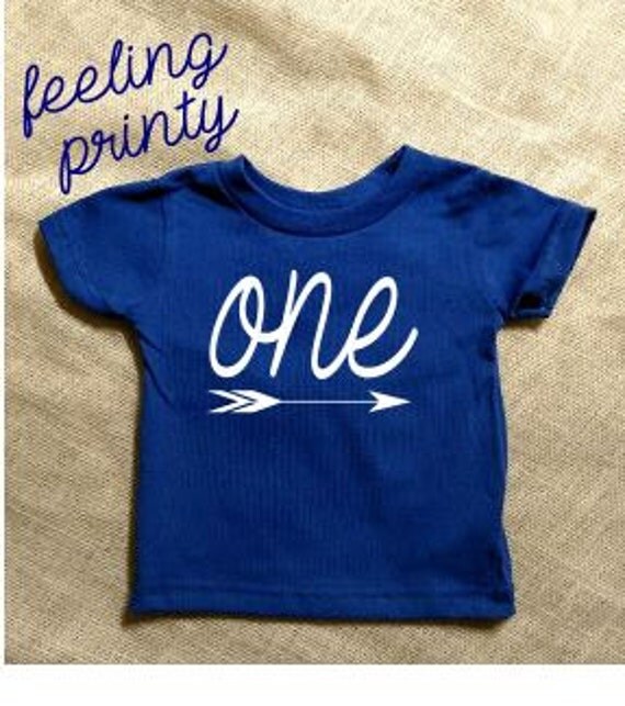 SALE First Birthday Baby Shirt One Birthday Shirt RoYaL bLuE aRrOw One