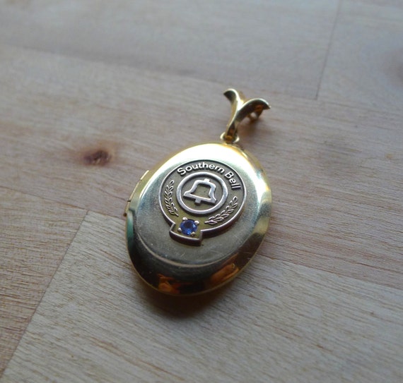 Vintage Gold Filled Locket Southern Bell Telephone Company