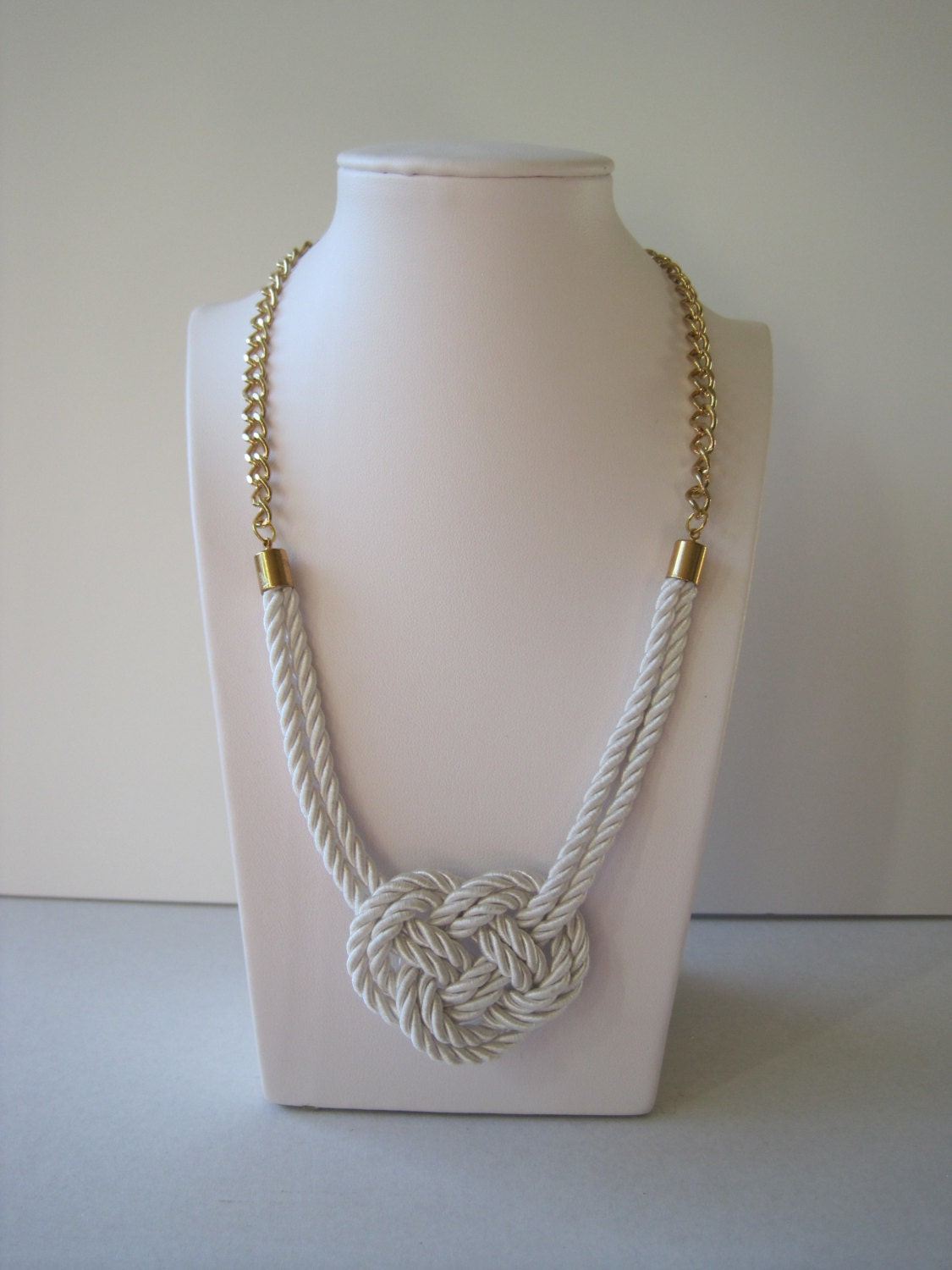 Satin White Rope Necklace