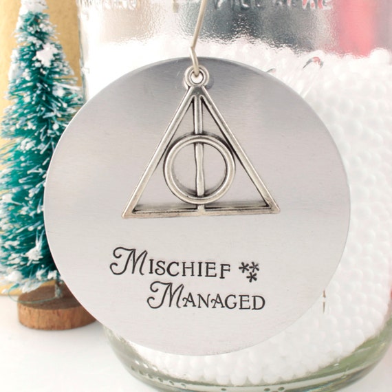 Wizard Ornament Hand Stamped Nerdy Christmas Ornament