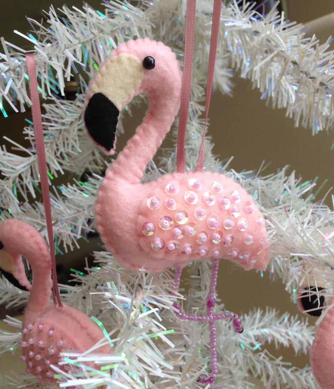 diy flamingo ornaments