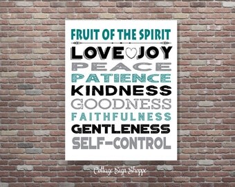 Fruit Of The Spirit Wall Art galatians 5 22 | etsy Fruit Of The Spirit Wall Art galatians 5 22 | etsy