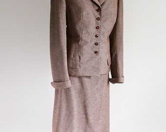 1940s Wool Skirt Suit- size M