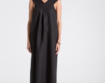 Maxi Dress / Oversize Summer Dress / Cotton Dress / Sleeveless Dress / Designer Dress / marcellamoda - MD692