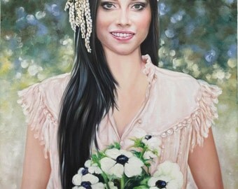 Painting from photo, large oil painting on canvas. 100% money-back guarantee