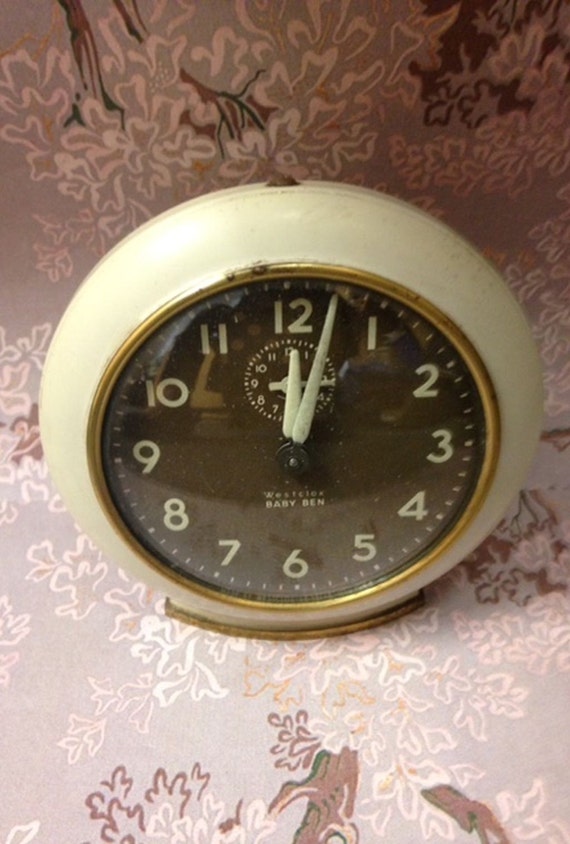Vintage Baby Ben Clock Westclox Wind Up Clock 1950s