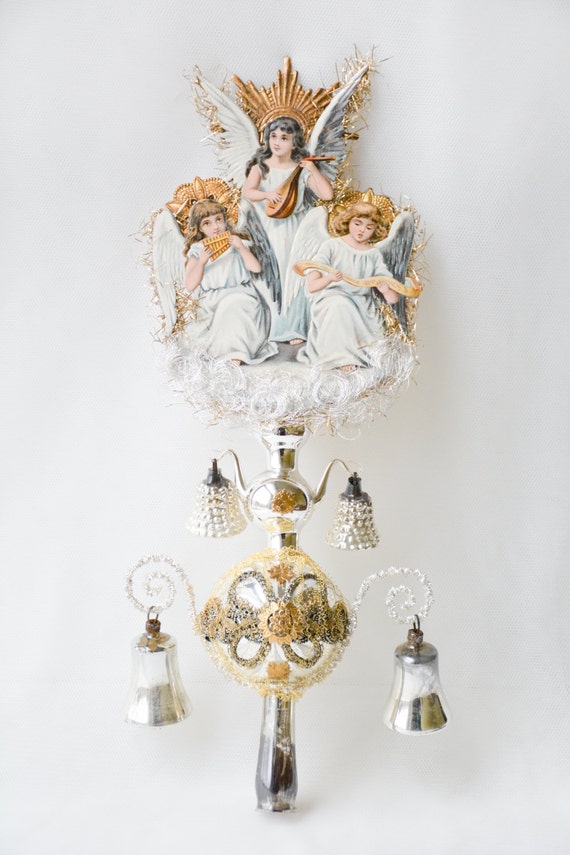 angel tree topper victorian christmas tree topper angel victorian style angel christmas tree topper