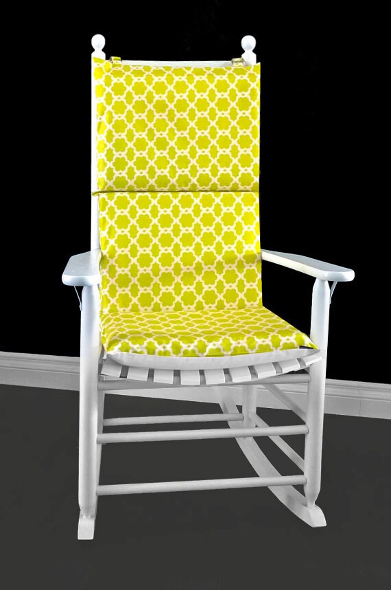 Lime Green Adjustable Rocking Chair Cushion Cover