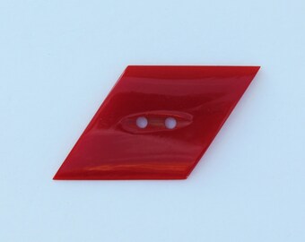 Vintage extra large bakelite button, cherry red coat button, huge red bakelite button