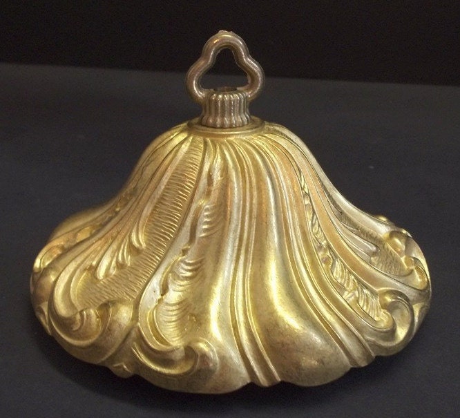 Ornate Brass Chandelier Ceiling Canopy Art Nouveau Style