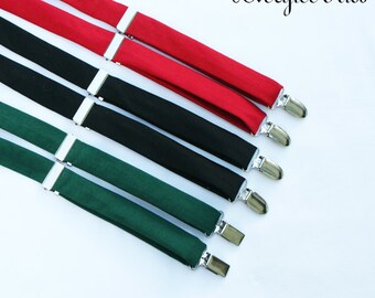 Boys Christmas Suspenders, Boys Christmas Outfit, Baby Boy Suspenders, Toddler Suspenders, Infant Christmas Suspenders, Boys Red Suspenders