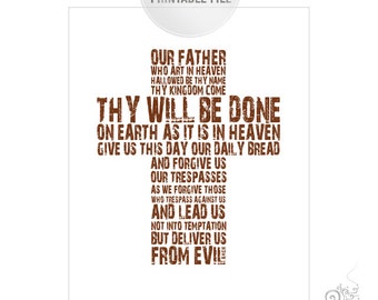 Download our father cross - Etsy