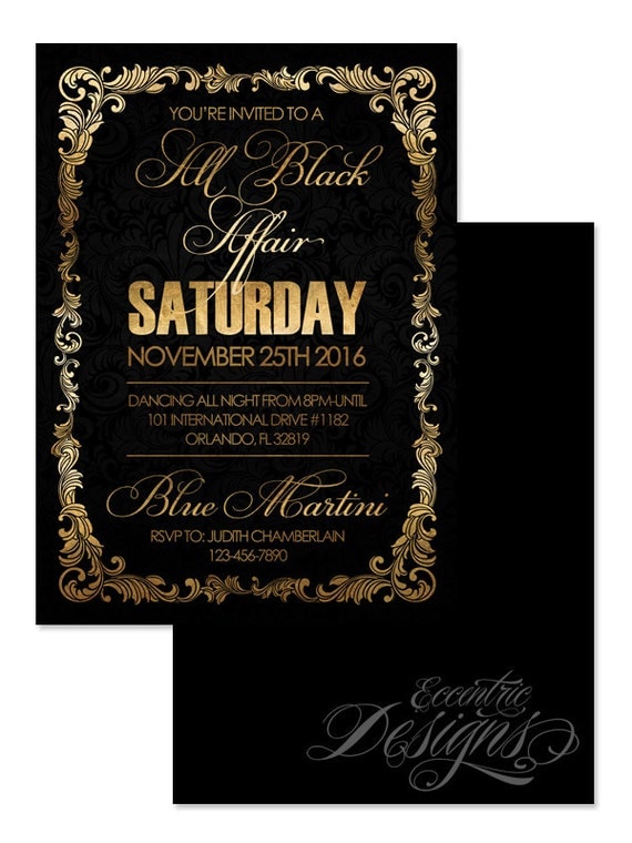 Black And White Affair Invitations 5