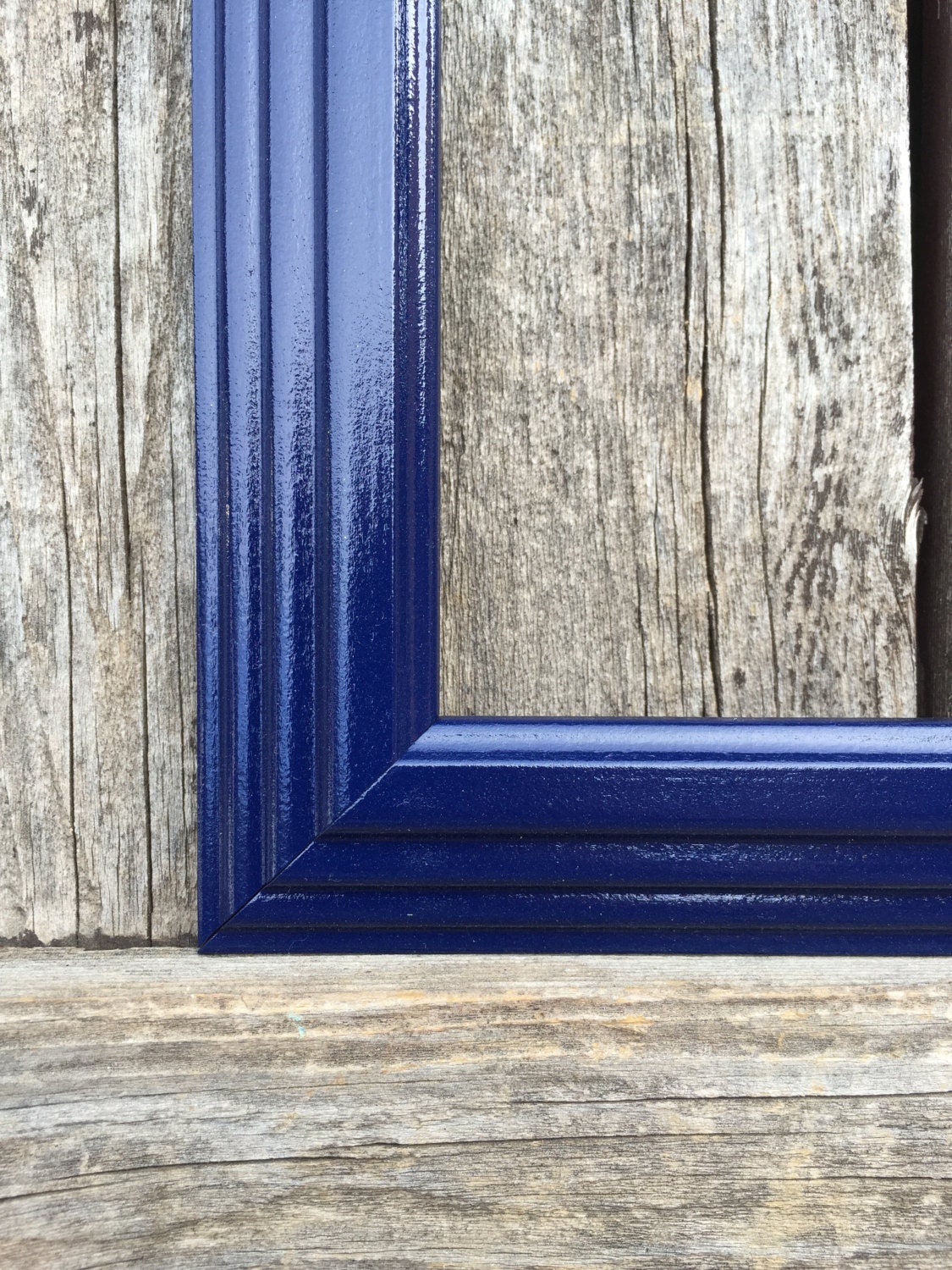 Navy Blue Ornate Picture Frame 8x10 Navy Blue by ThePaintedLdy