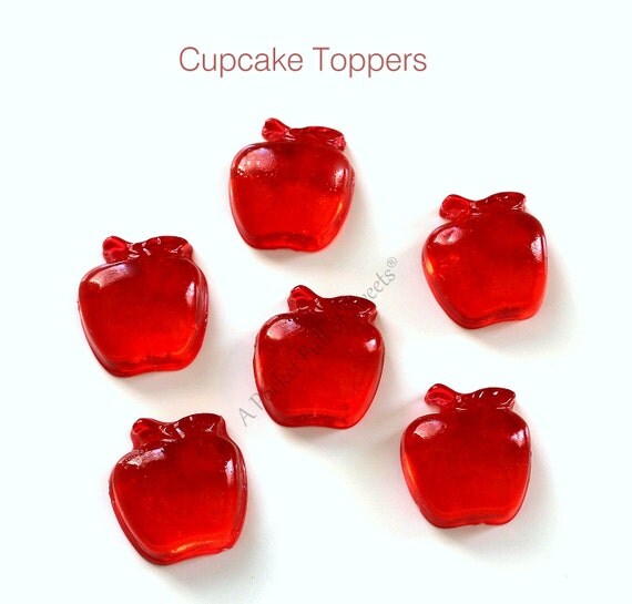 Snow White Party, 25 Edible Cupcake Toppers, Candy Apple Toppers, Snow White Birthday Party, Very Hungry Caterpillar Birthday, Party, 25 pcs Il_570xn