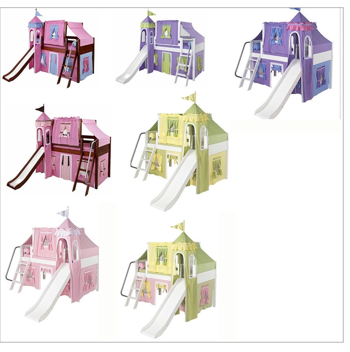 Castle Loft Bed Top Tent and Bottom Tent Two PiecesFREE