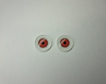 DESTASH - Cabochon Doll Eyes - Blood Rose - 12mm