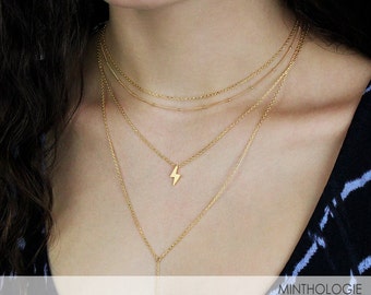 Lightning Bolt Necklace N26 • Thunder Necklace, Harry Potter Necklace, Thor Necklace, Thunder Necklace, Simple Necklace, Gift For Her