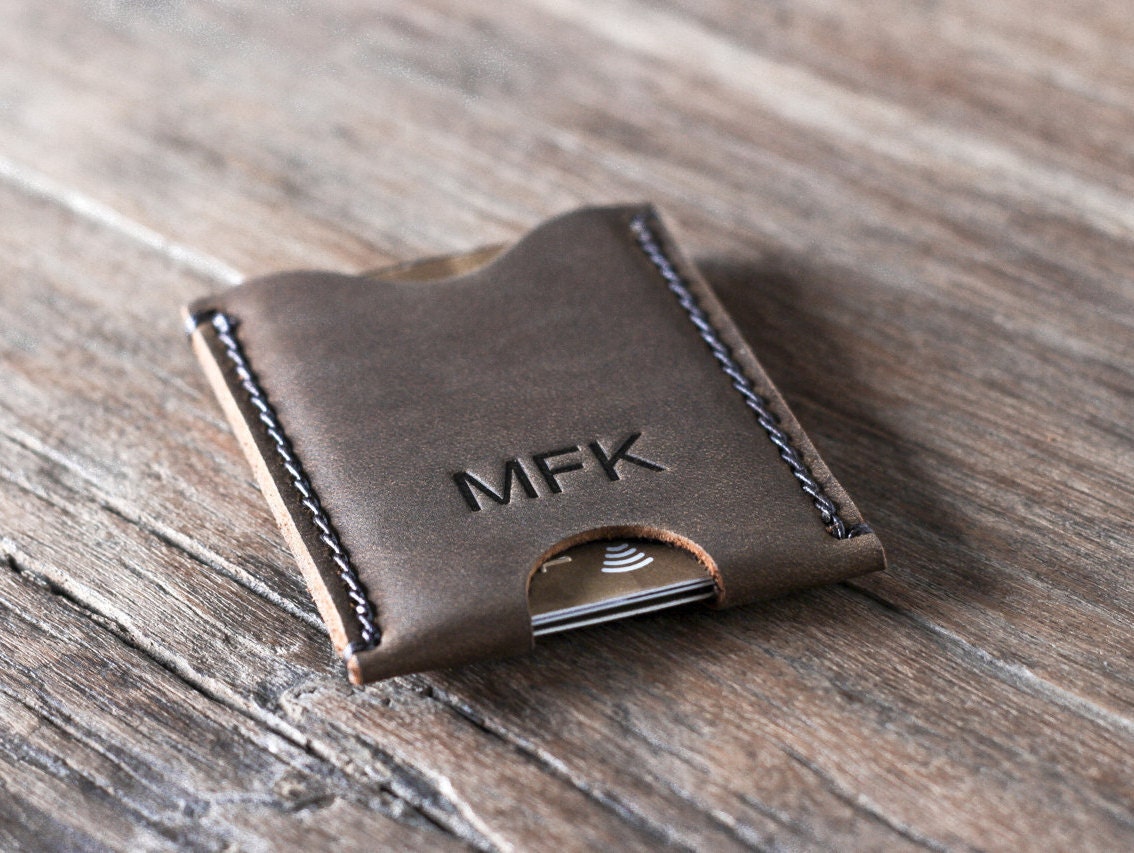 Business Card Case PERSONALIZED WALLET Minimalist Card