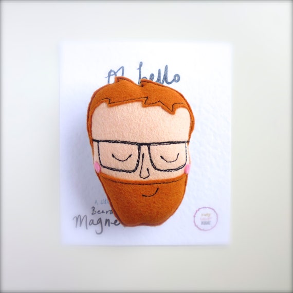 A little Felt Beard Man Home by KatyPillingerDesigns