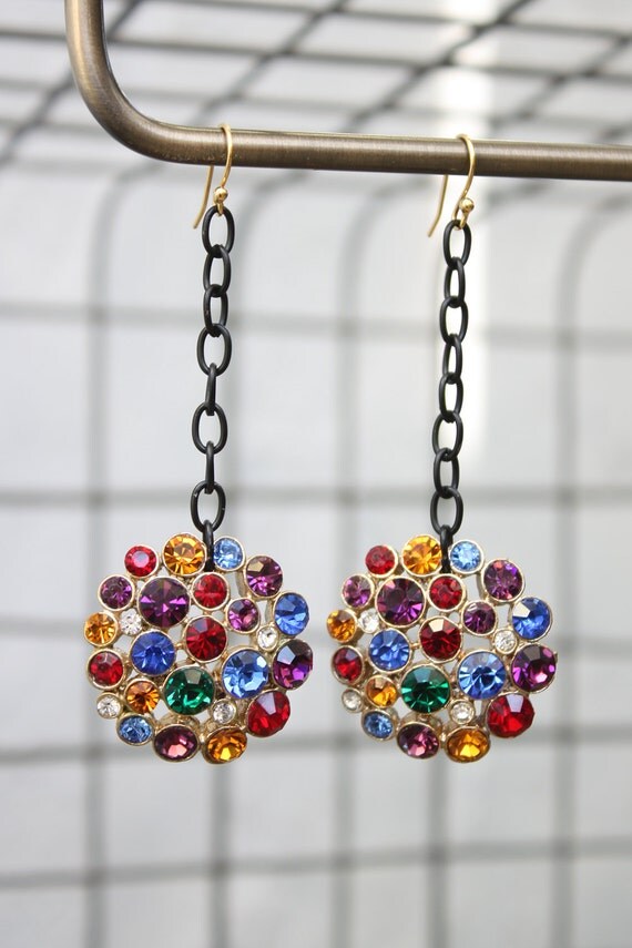 Upscaled costume repurposed jewelry. Pierced ears. by SutterLarkin