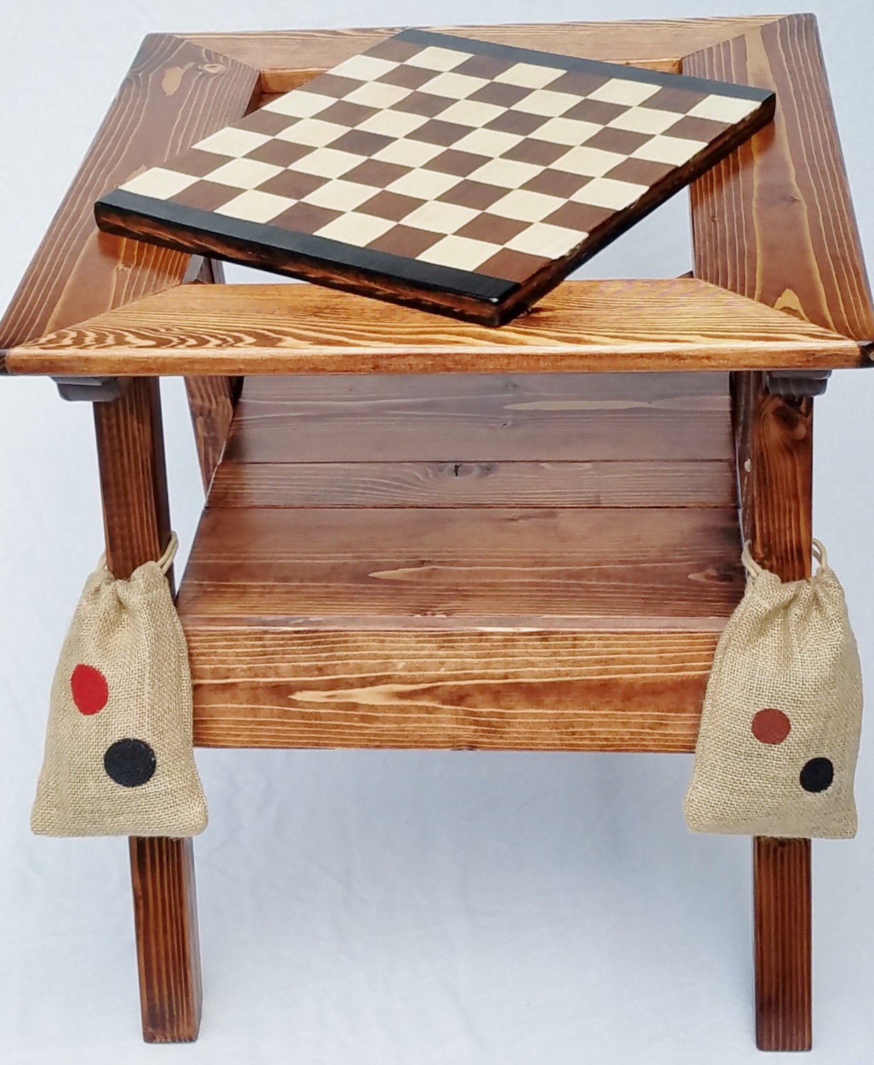 Chess / Backgammon / Checkers Table Outdoor Game Table Wood