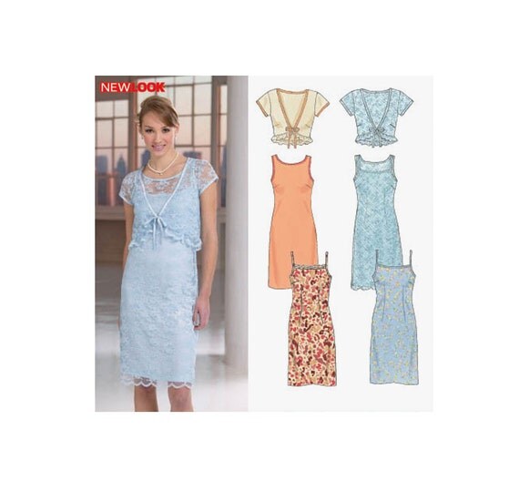 Women's Slip Dress and Shrug Sewing Pattern Misses Size