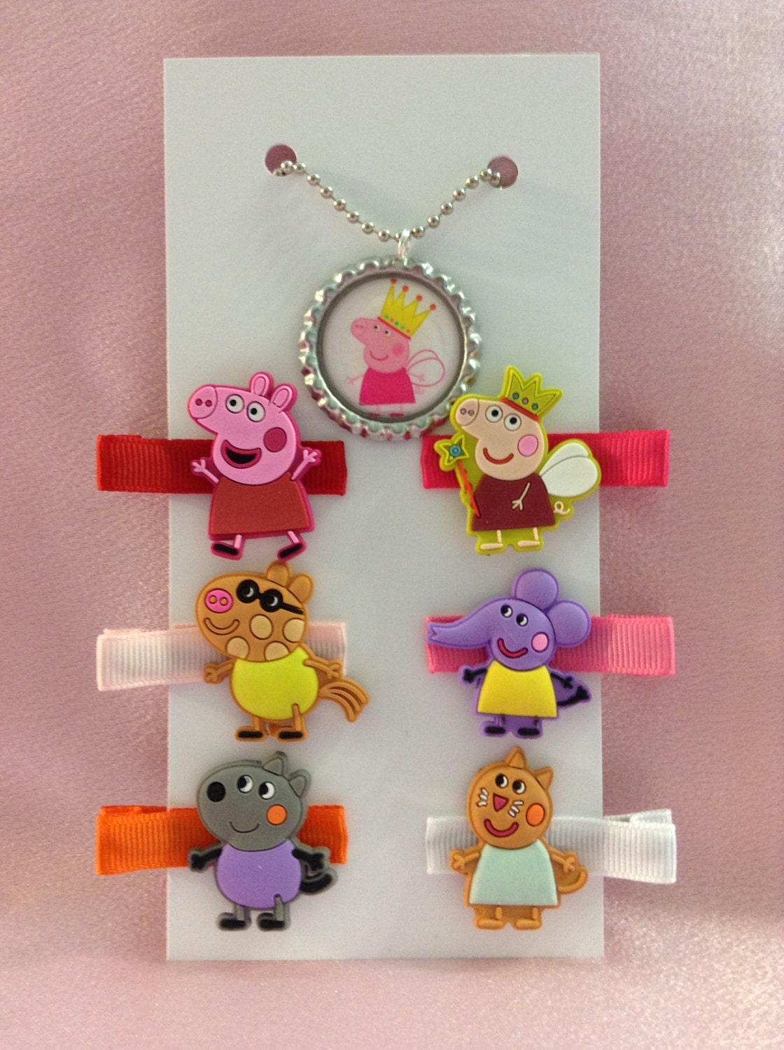 Peppa Pig and Friends Variety Hair Clips and by MiniMagnetMagic