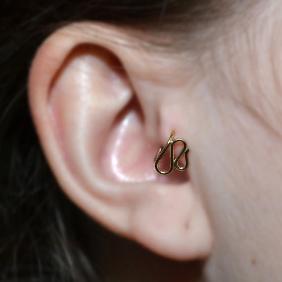 Gold Tragus Earring 7mm - Nose Ring Stud - Cartilage Hoop Earring - Helix Piercing - Daith Earring - 20g Rook Hoop - Septum Ring 20 gauge