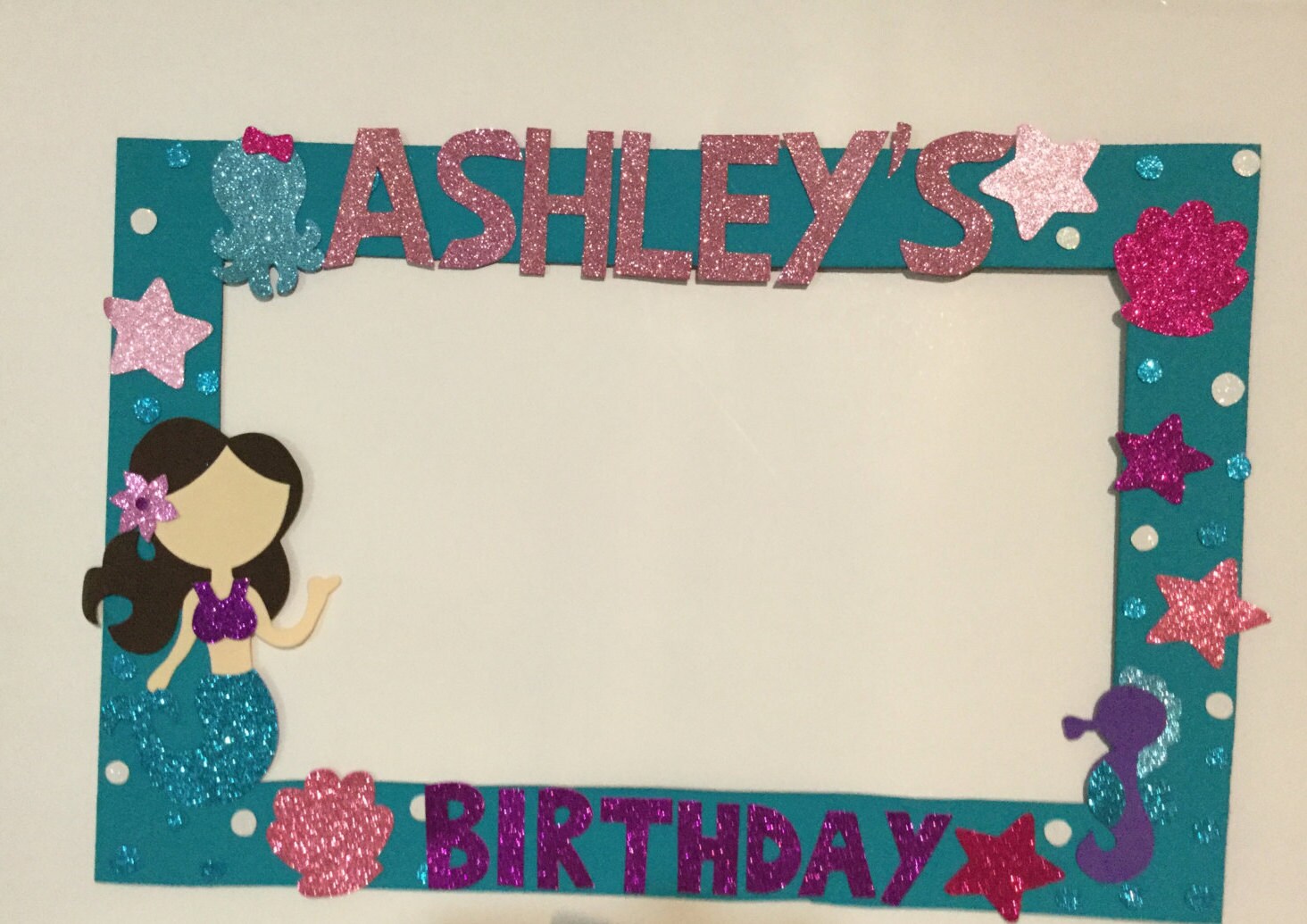 mermaid Photo booth Frame. under the sea photo booth prop.