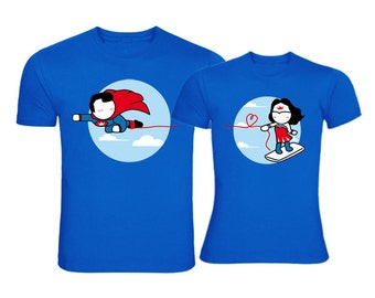 Matching Couple Shirts,Made for Loving You™ His and Hers Couples Shirts,Superman Shirt,Husband Gift,Boyfriend Gift,Superman Gift for Couple,