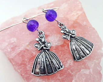 Fairy godmother earrings - Tooth fairy earrings - fairy magic earrings - fairy godmother jewelry - princess fairy earrings - fairy with wand