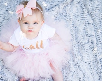 Baby Girl Half Birthday Outfit, 6 Month Birthday Tutu Outfit, Girls Pink Half Birthday, Half Birthday Bodysuit, Optional Tutu & Headband