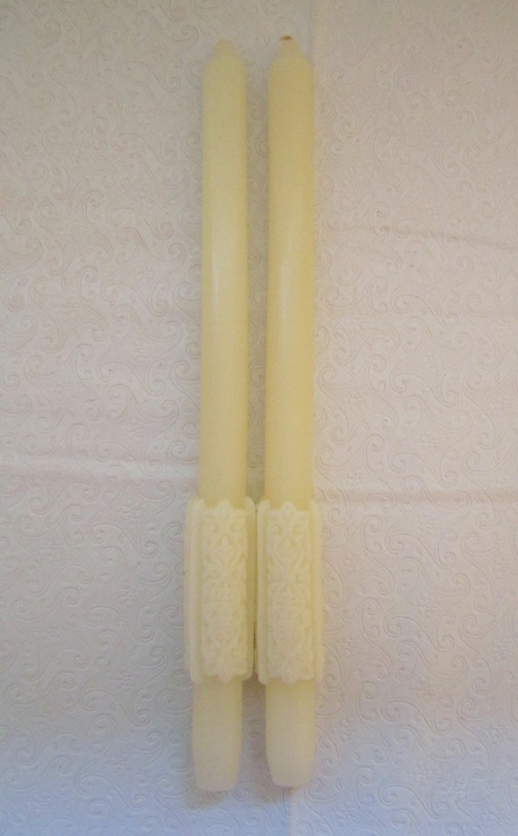 Hallmark Candles Formal Tapers Candles Ornate Cream Ivory