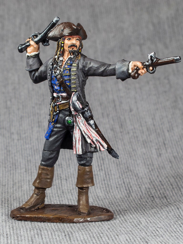 Miniature Figurine Captain JACK SPARROW. Hand painted. Tin Toy