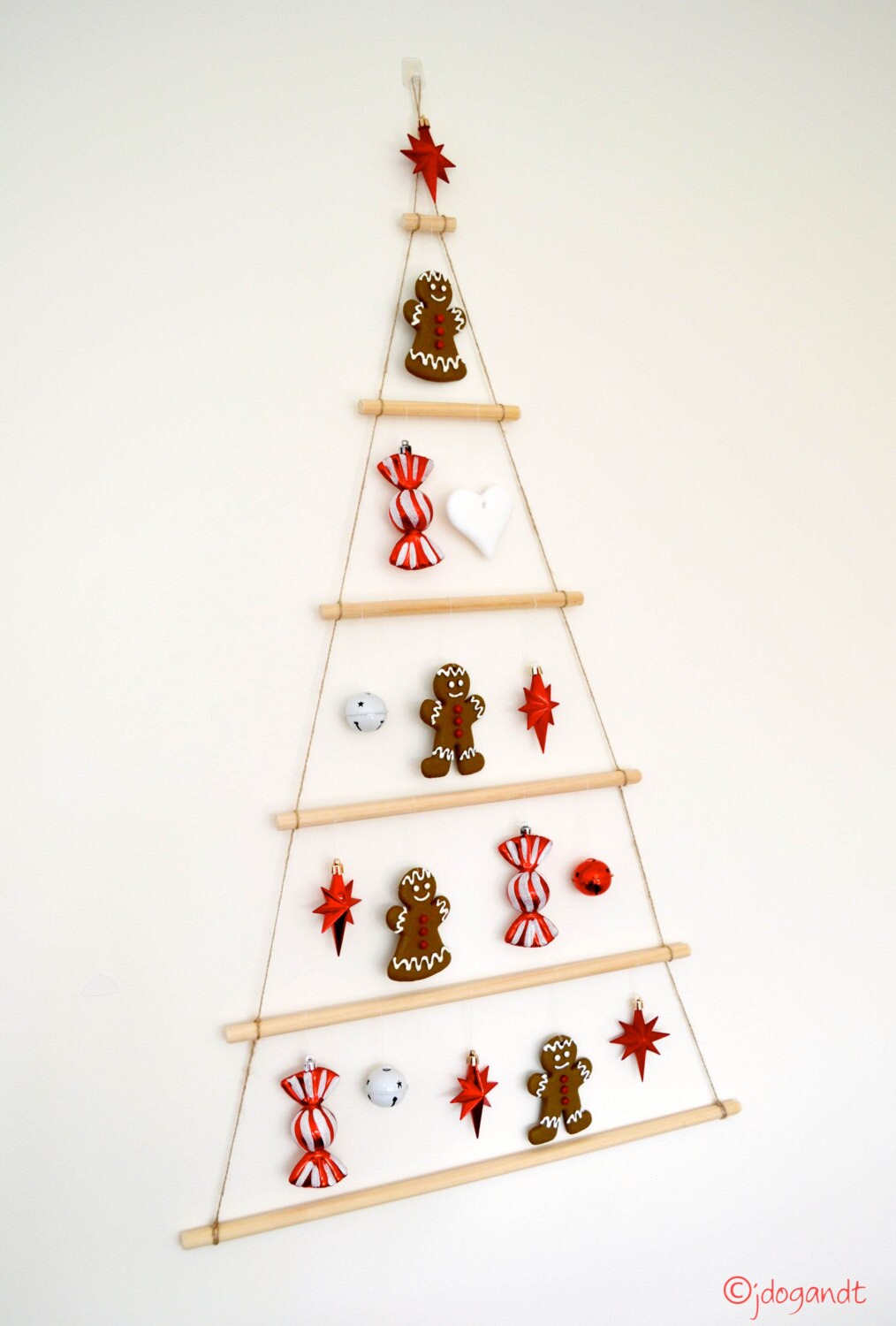 DIY Kit Wooden Christmas Tree Hanging Minimalist Boho Mobile