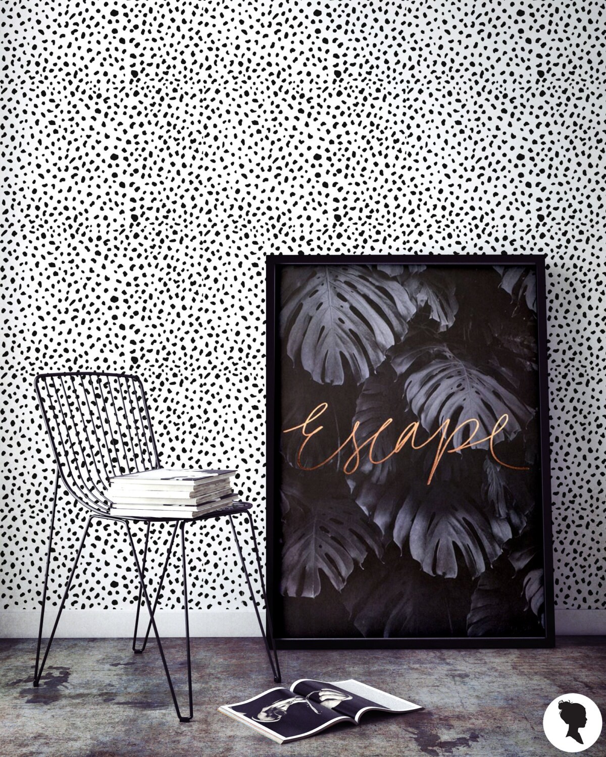 Dalmatian Wallpaper / Traditional or Removable Wallpaper M1002