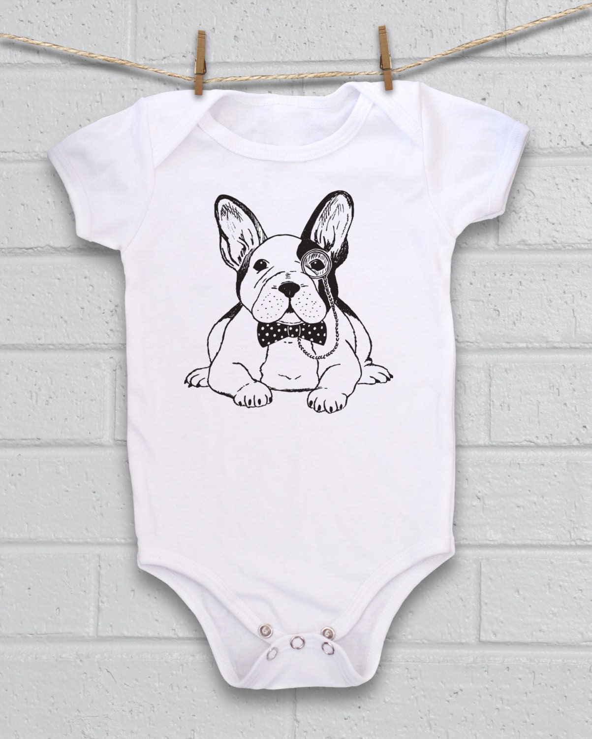 French Bulldog Baby Cute Baby Bodysuit Unique Baby clothes