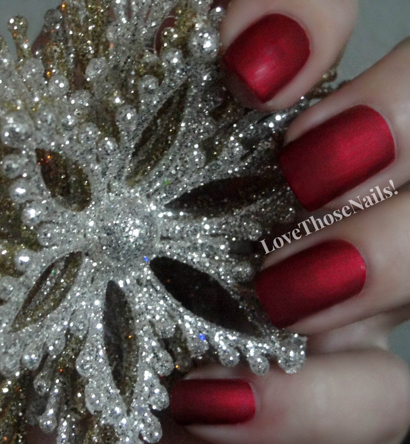 opi red velvet matte manicure - romance on the moon & opi matte