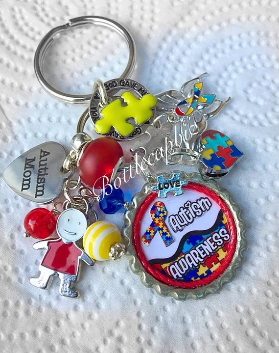 Autism Awareness Autism Mom KeyChain/PurseCharm by