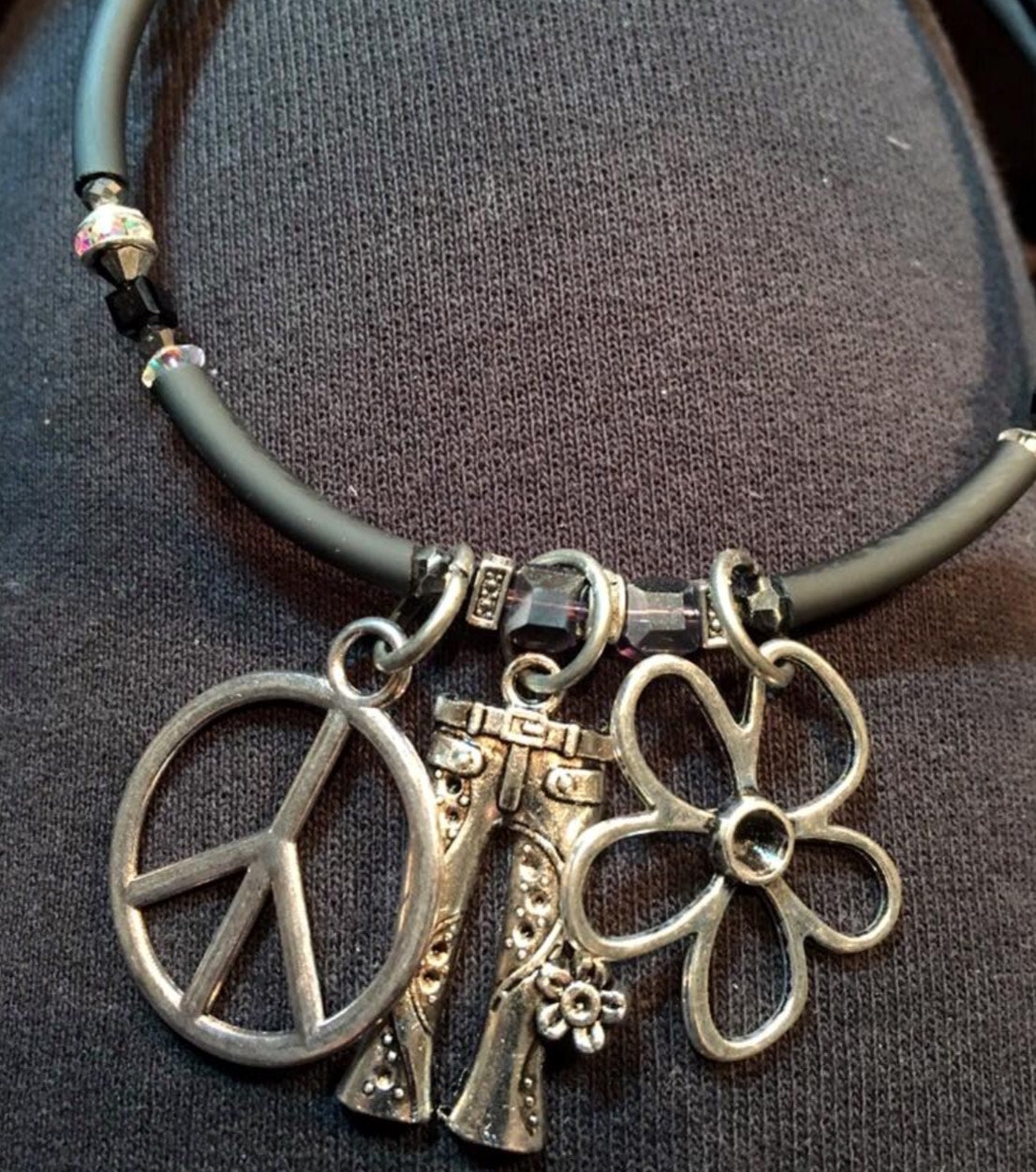 Funky Charm Necklace by DesignsByJodiLynn on Etsy