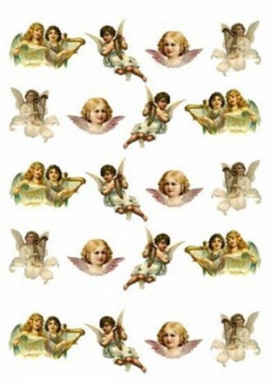 Angels Decoupage paper Christmas Angel. Picture for