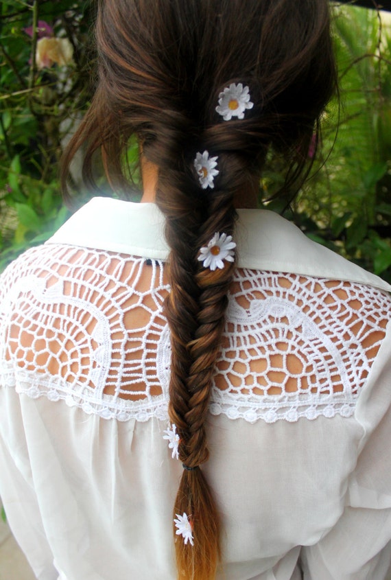 Simply Daisy Flower Braid Hair Extension by DelicateTangles