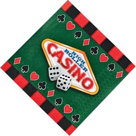 Casino themed napkin rings