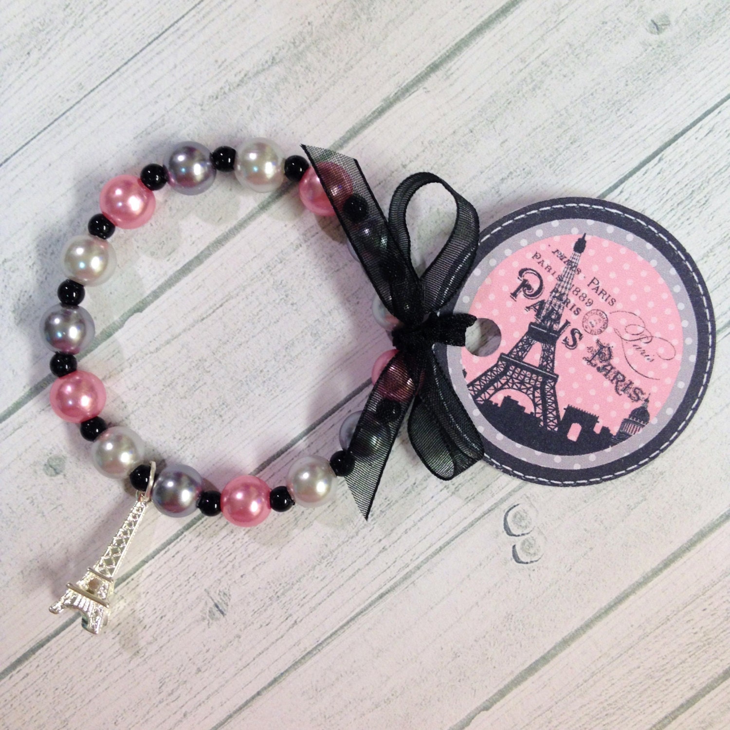8 Paris Eiffel Tower Charm Bracelet With by