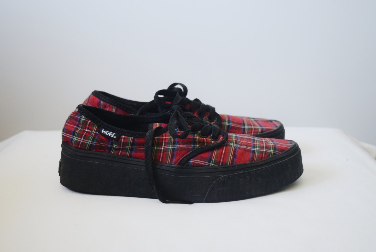 red platform vans womens