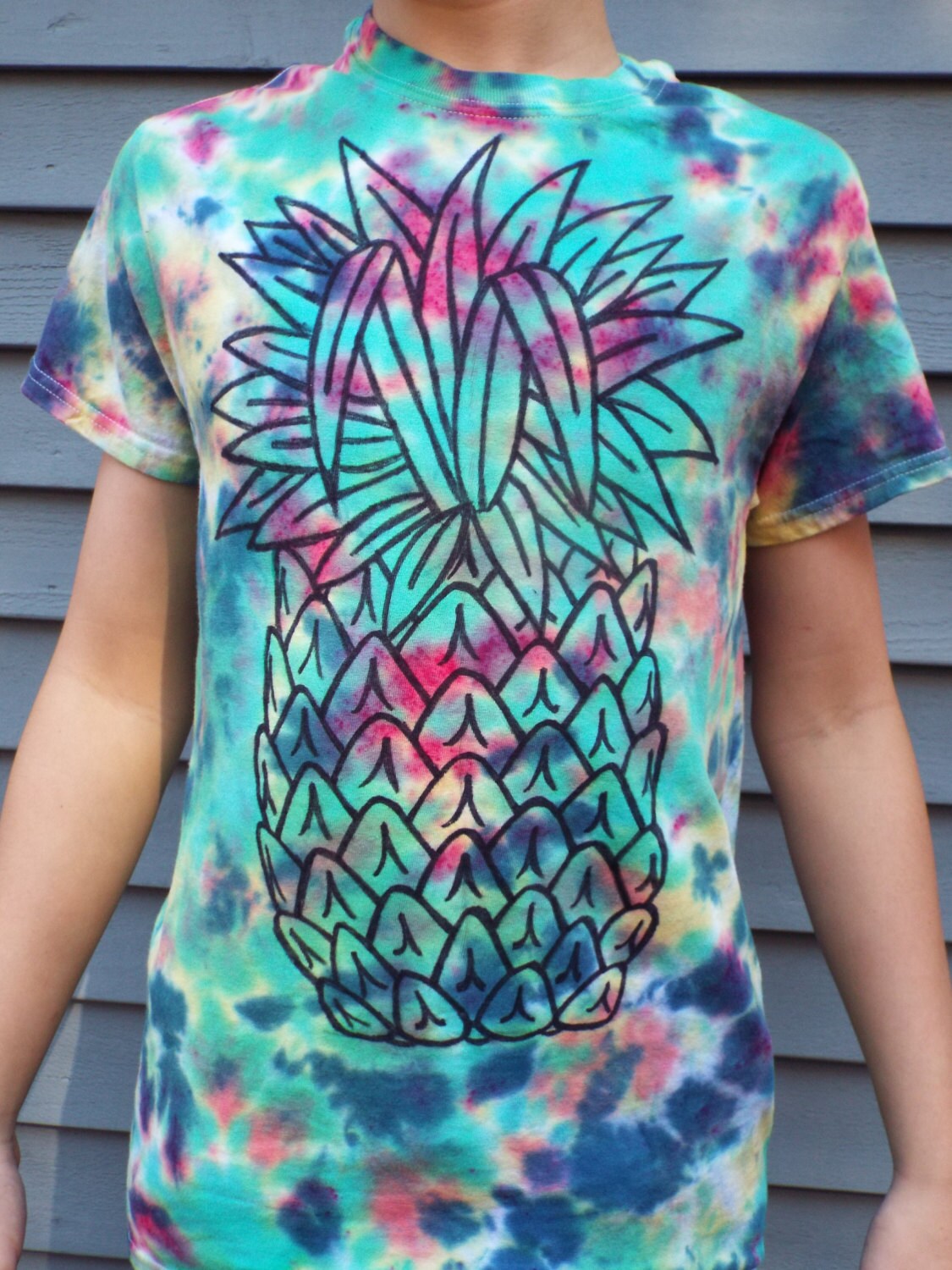 Made to Order Pineapple Shirt Pineapple Tshirt Custom Tie