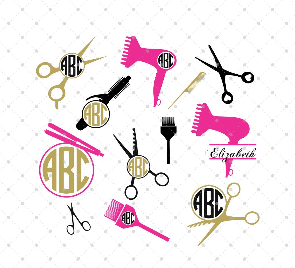 Hairdresser SVG Cut Files Hairstylist SVG cut files for