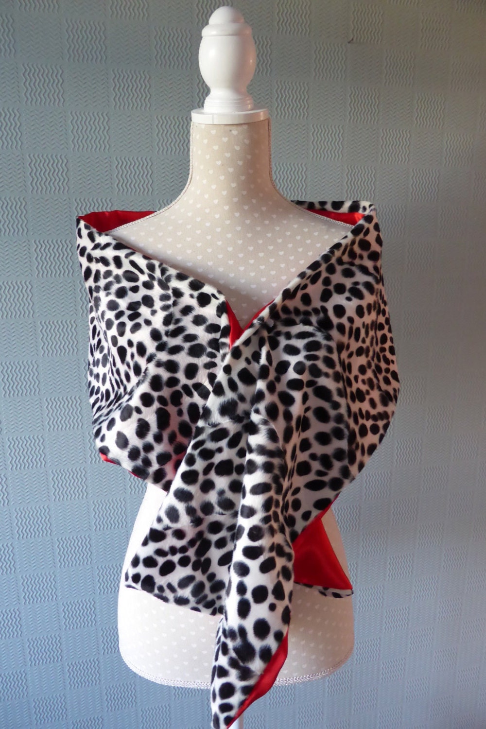 Dalmatian print animal print stole/shawl/scarf for Halloween