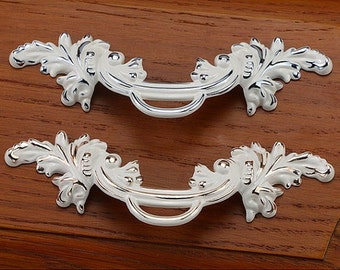2.5" Shabby Chic Dresser Pulls Handle Drawer Knobs Pulls Handles Silver Gold Cream White Kitchen Cabinet Pulls Knobs Handles Door Handle64mm